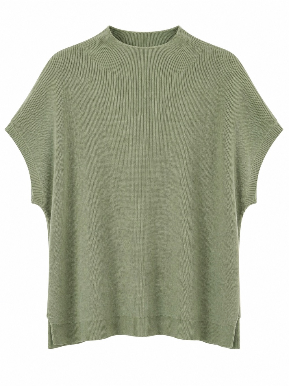 Jodifl Relaxed Sage Green Short-Sleeve Knit Top